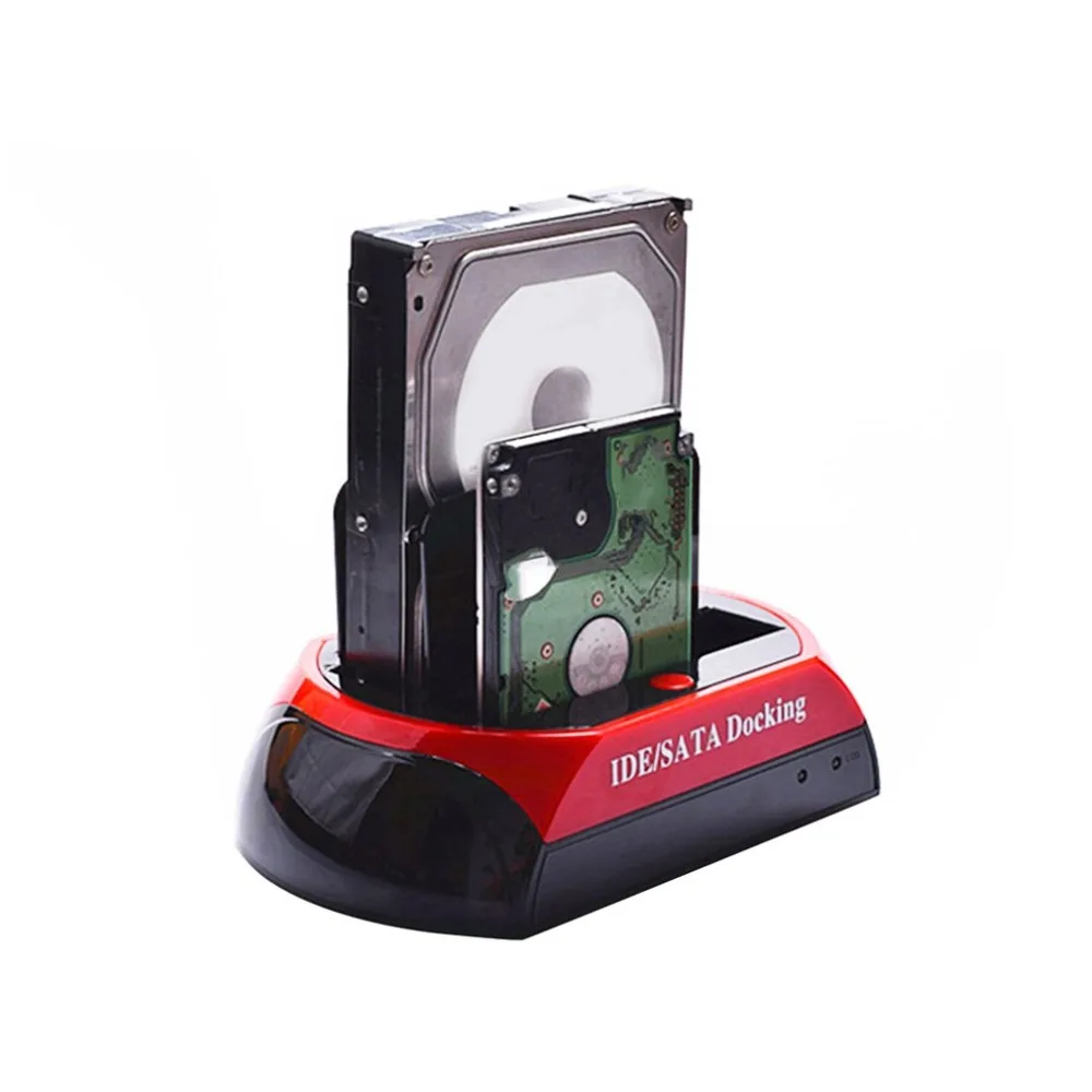 

Dual Hard Disk Station Base 2.5 Inch/3.5 Inch IDE SATA USB 2.0 HDD Hard Drive Disk Enclosure Docking Station Base Card Reader