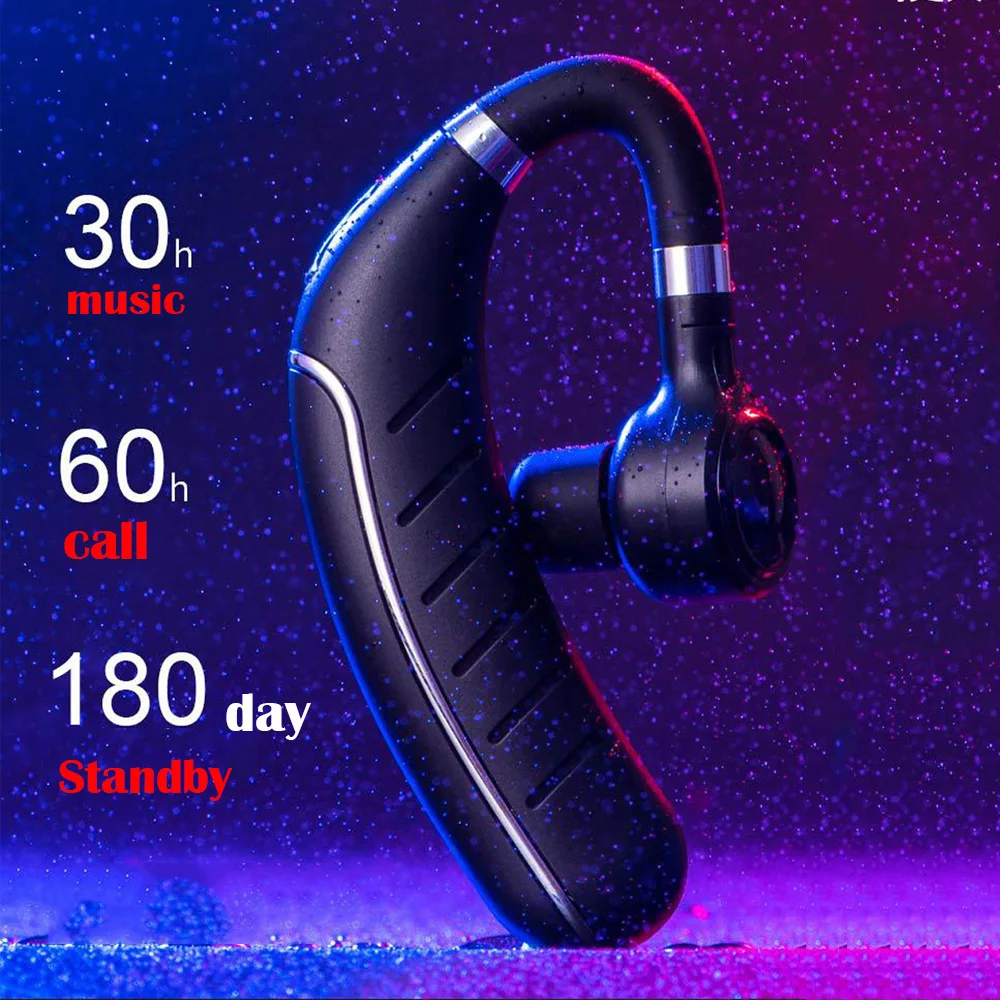 

FC1 Bluetooth Headset 5.0 earphone sprot Hands-free Headphone Caller ID Name Large Battery Standby Hanging Ear Business headset