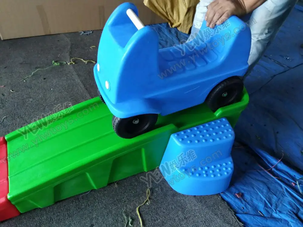 US $130.00 Kids Plastic Toy Kindergarten Slideway Car ThreeStage Skid YLWPT0927