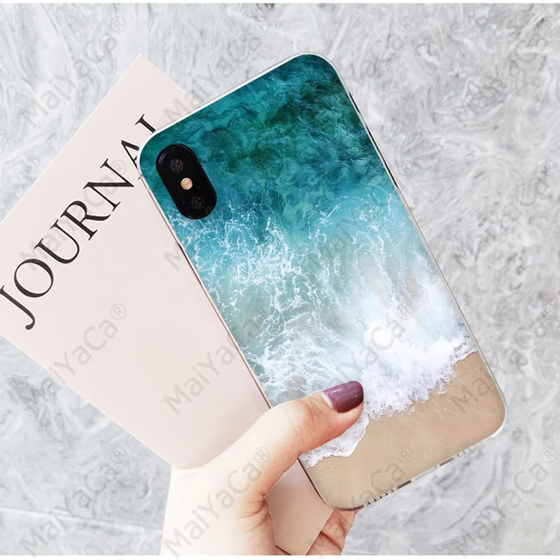 Чехол MaiYaCa Blue sea DIY с красивыми рисунками для телефонов iPhone 7 7plus X XS MAX 6 6S 8 8Plus 5 5S XR