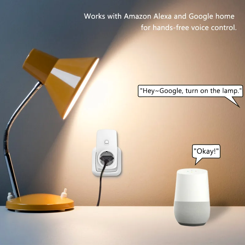 Голосовое управление розетка Google Home Alexa Echo Smart Life Tuya Wi Fi штепсельная вилка