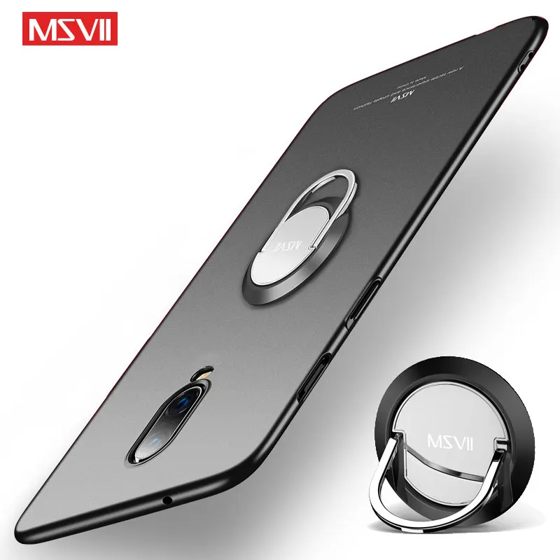 

For OnePlus 6T 6 T Case MSVII Finger Ring Slim Matte Coque For OnePlus 5T 5 T Case Holder Cover Case For One Plus 6T 6 T 5T 5 T