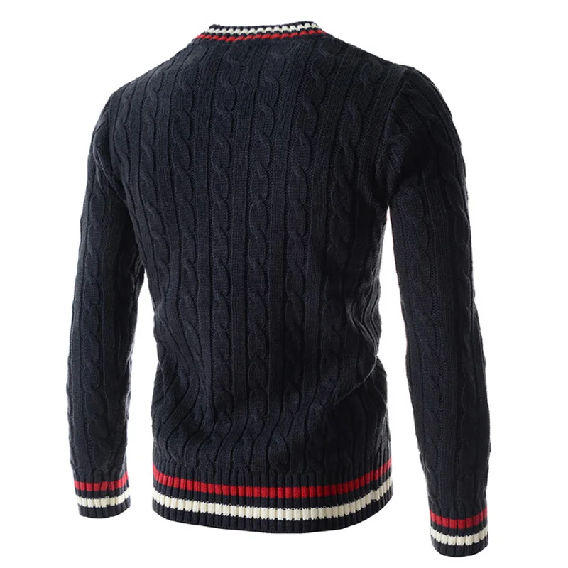 Брендовый мужской свитер, пальто, повседневный модный свитер, приталенные мужские свитера, Вязанные шерстяные пуловеры, мужские свитера A394