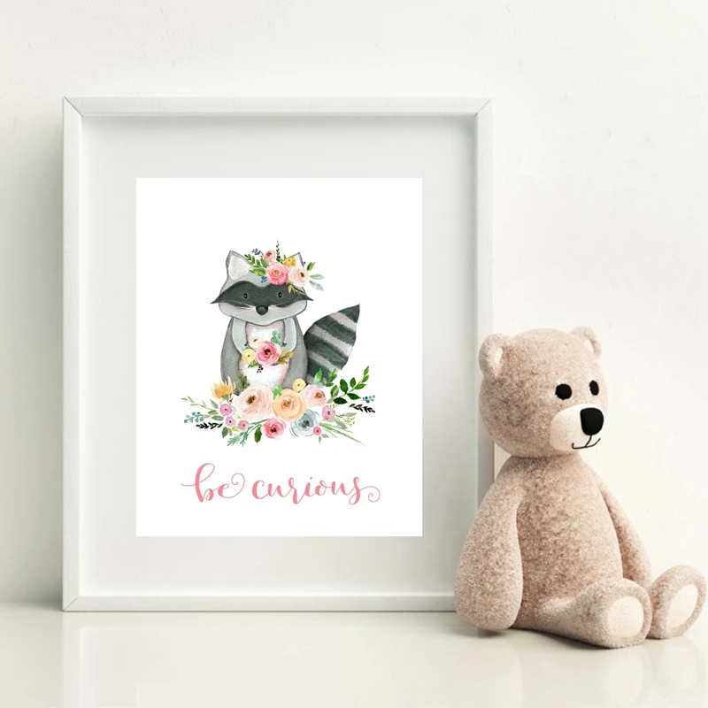Woodland Animals Prints Pink Baby Shower Decor