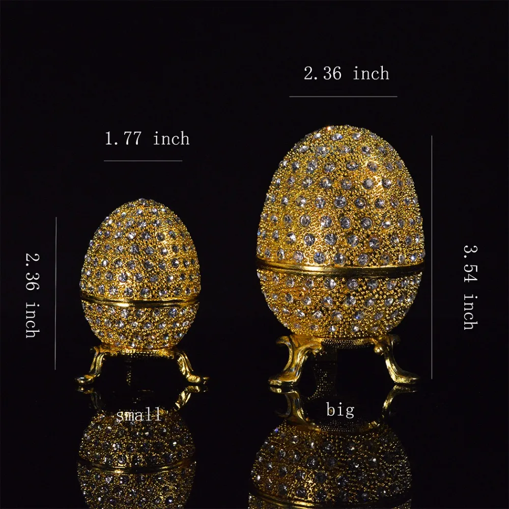 Qifu Металл золото камень пасхальное яйцо и qifu faberge яйцо ремесла украшения