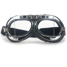 1 casco de PC Steampunk gafas piloto motorista Vintage motocicleta gafas Retro Cruiser Moto WWII Scooter gafas