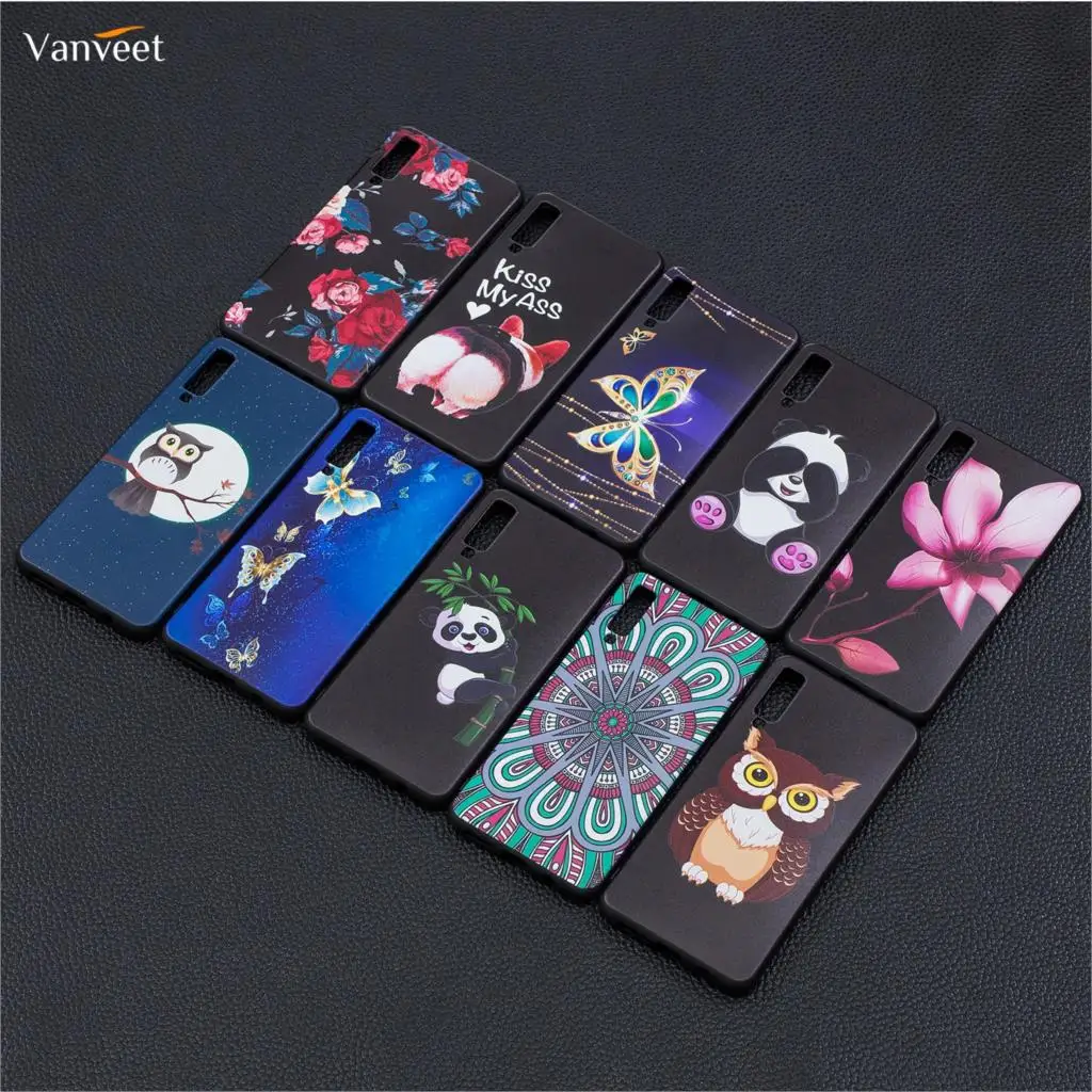 

3D Relief Case For Samsung Galaxy A7 2018 Case Silicone Soft TPU Bumper For Samsung A30 A10 A50 A6 A8 Plus A5 2017 A3 2016 Cover