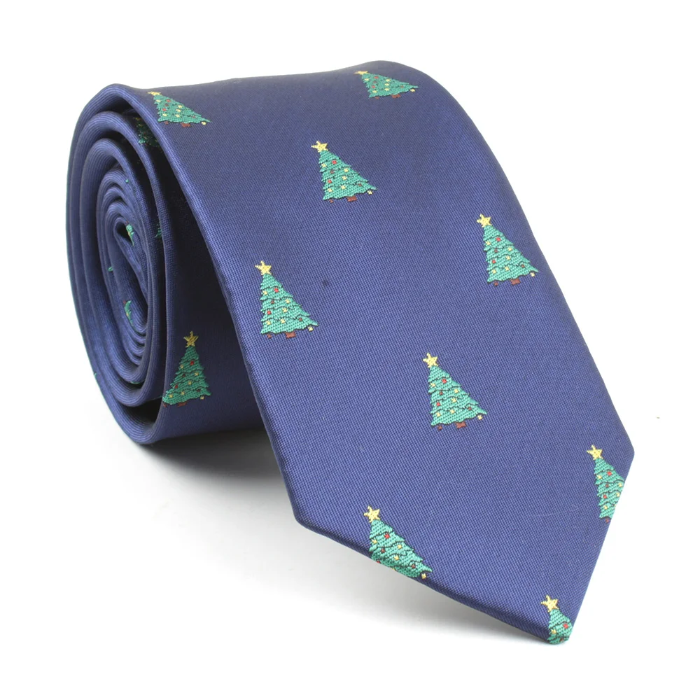 7 см Новогодние галстуки для мужчин Санта Клаус Prinetd галстук галстуки Тонкий Vestidos Повседневный узор галстук шеи галстук
