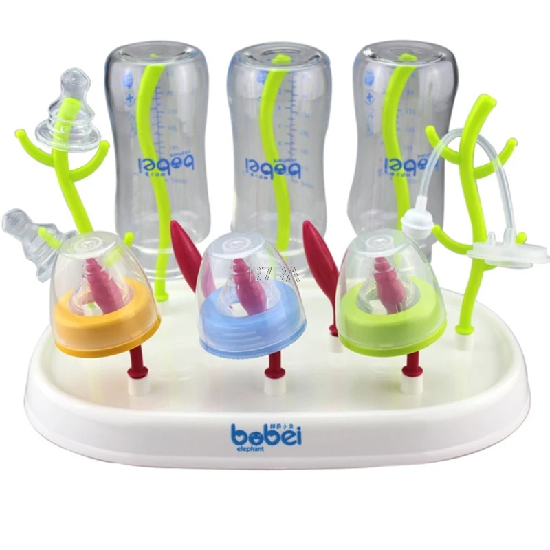 

Baby Feeding Bottles Cleaning Drying Rack Nipple Pacifier Cup Holder 3 Style