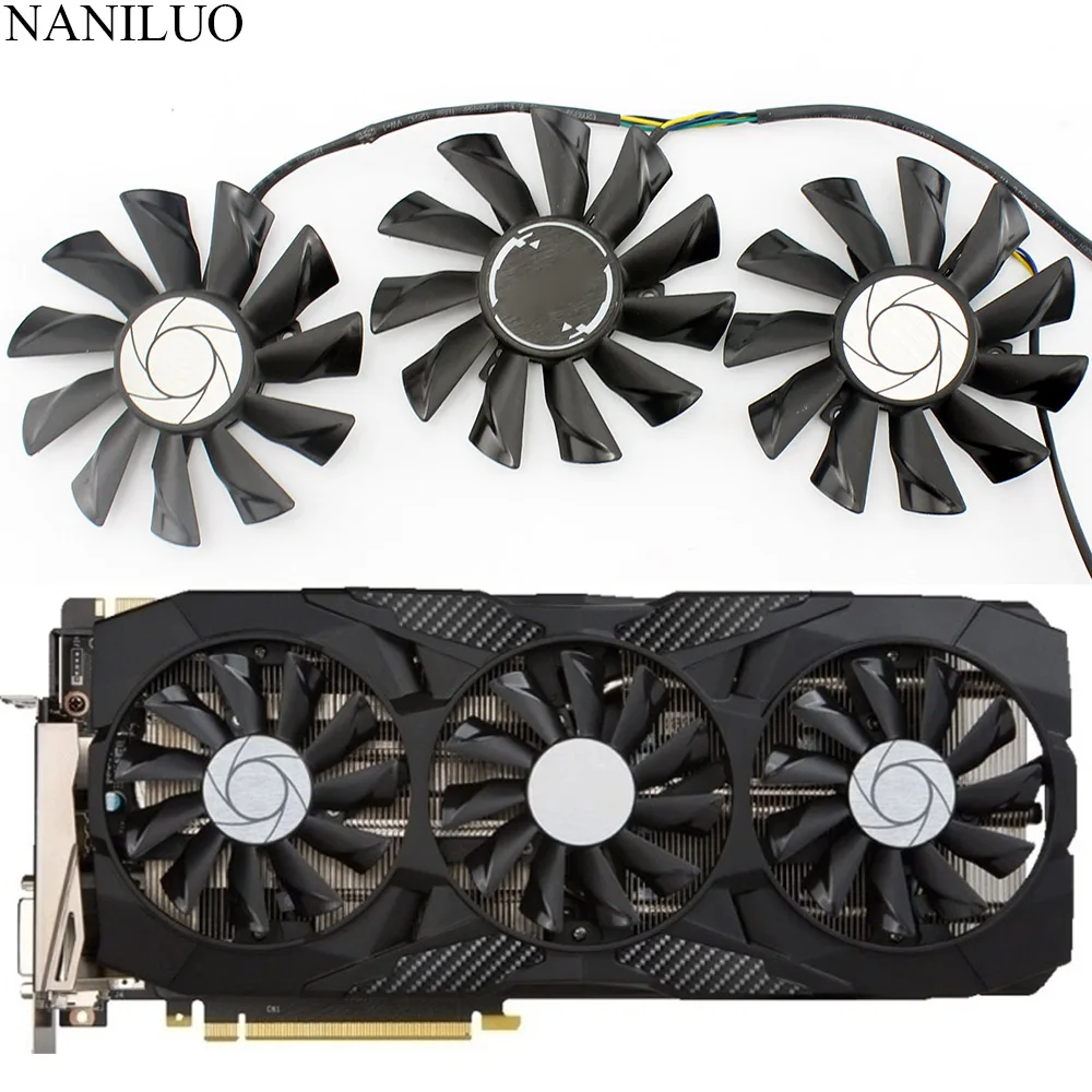 Кулер для видеокарты MSI GeForce GTX 1070 1060 1080 1080Ti 980Ti Duke 87 мм|Кулеры/вентиляторы/системы