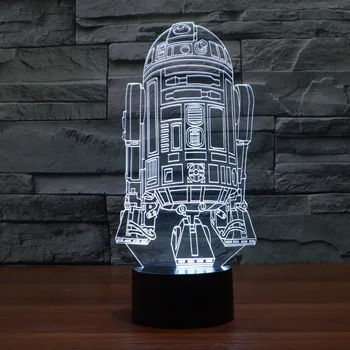 

Star Ships 3d Lights Touch Charging 7 Colorful Vision 3d Light Fixtures Led Night Light USB 7 color change desk lamp