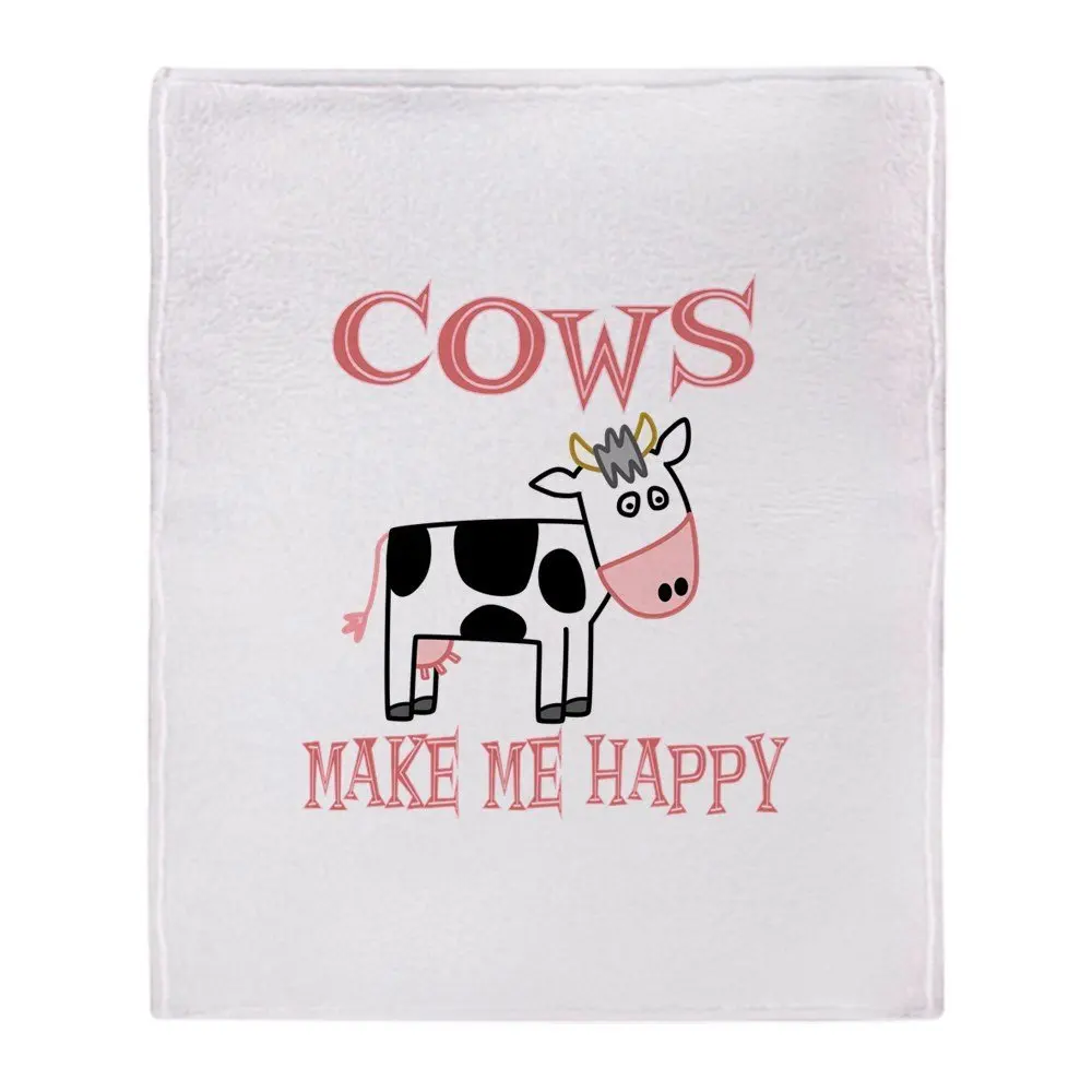 Cows Soft Fleece Throw Blanket Warm Cozy Bed Couch Lightweight Fleece