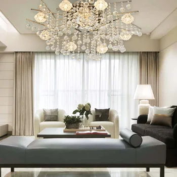

crystal ceiling lamp bedroom led living room simple modern atmospheric luxury restaurant lights led ceiling lamp led lighting