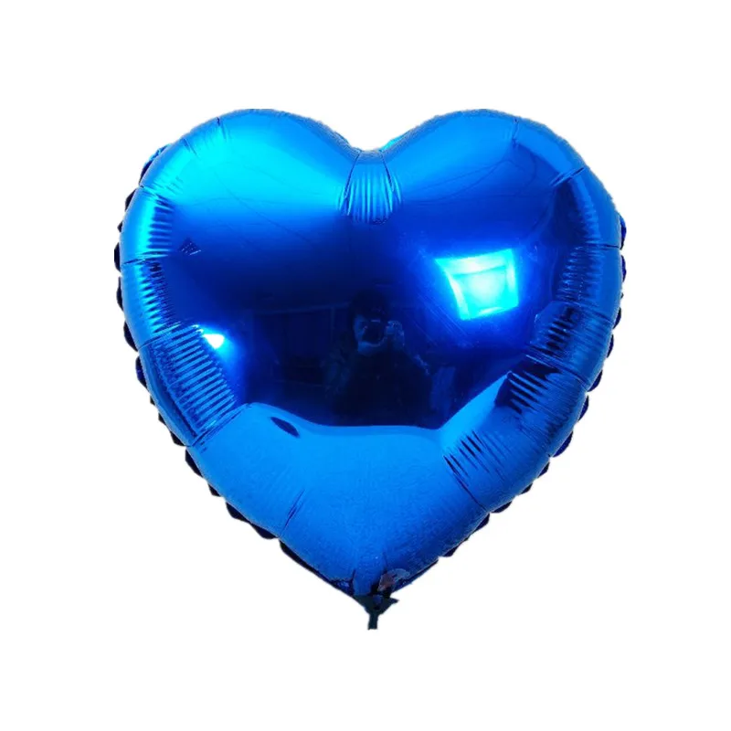 1 шт. 24 дюймов сердце надувные шары из алюминиевой фольги Большой любовь Baloons День Святого Валентина День рождения шары для свадебного украшения Air баллоны - Цвет: Blue 24inch
