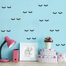 Ресницы наклейки на стену DIY настенный фон виниловый плакат Украшение стены Детская комната для девочек наклейка
