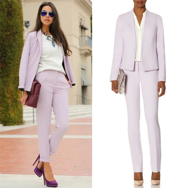 2017 Fashion Women S Pants Suit Slim Jackets Pink 2017 Fashion Women S Pants Suit Slim Jackets Pink Business Suits Office Las Formal Ol Work Wear Custom In Pant From