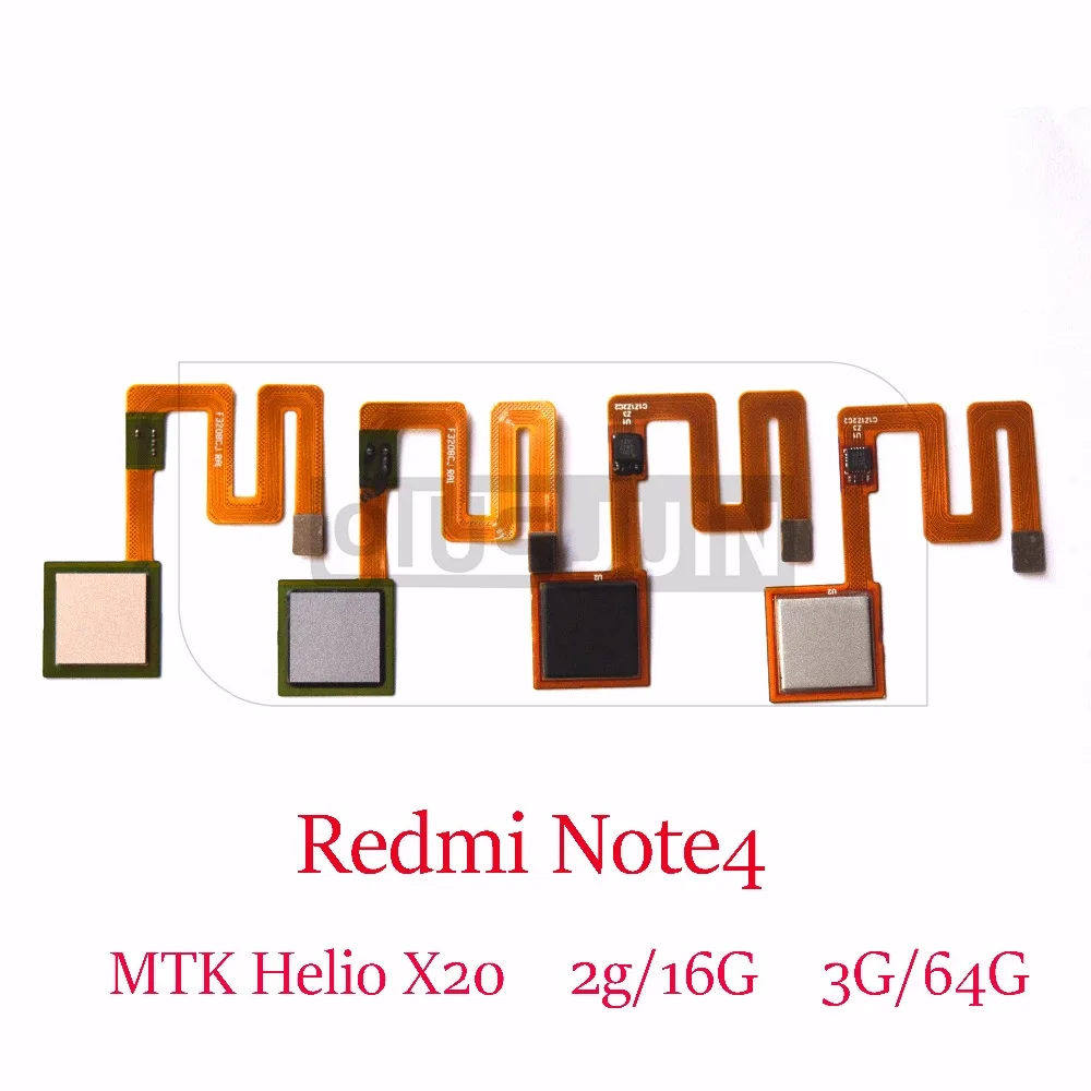 1 шт. Новинка для Xiaomi Redmi Note 4 4X goodix Touch ID сканер отпечатков пальцев гибкий кабель note4