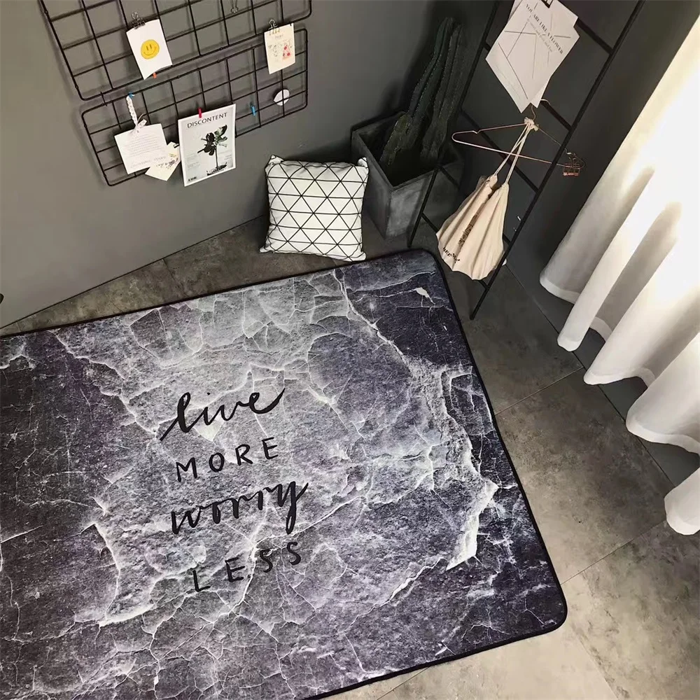 Fashion Black Marbling Granite like Living Room Bedroom Decorative