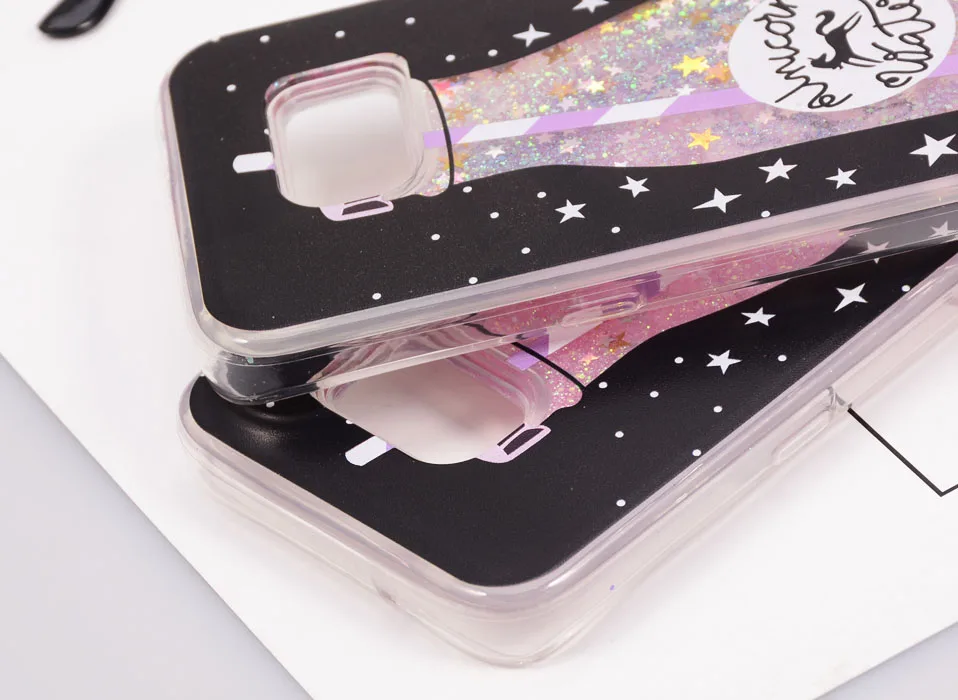 Reaoom for Samsung Galaxy S7 Edge Case Glitter Dynamic Liquid Star Quicksand Corlorful Bottle Unicorn Cover for Galaxy S7 Edge   (10)