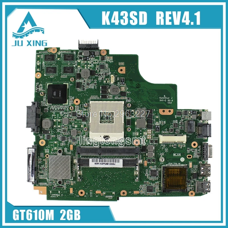 K43SD материнская плата Rev 4,1 GT610M 2 Гб USB3.0 для ASUS K43SD X43S A43SD Материнская плата ноутбука K43SD материнская плата K43SD материнская плата