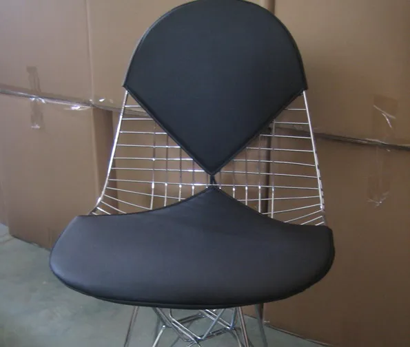 Полиуретановая подушка для бикини Harry Bertoia, подушка для сиденья, материал диска из искусственной кожи-только коврик, без стула, 1 шт - Цвет: Black