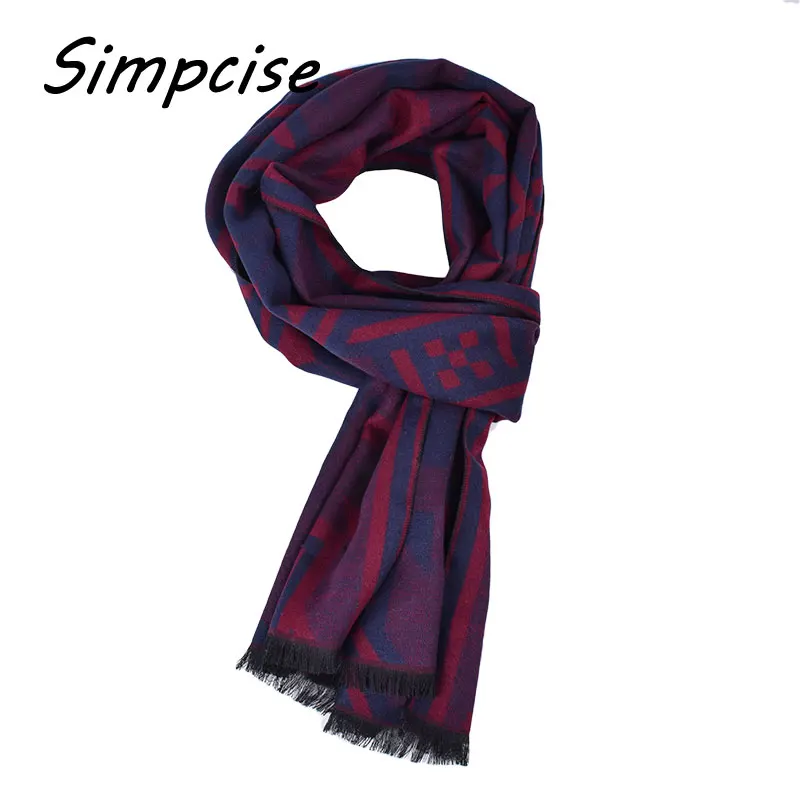wool scarf mens Men's 2021 new Autumn and winter fashion scarves men  warm wool scarves cashmere scarf A3A18918 mens linen scarf