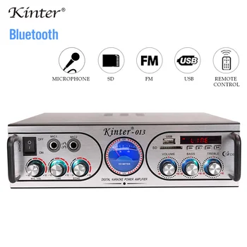 

kinter-013 HiFi amplifier auido 2.0 channel supply power AC220-240V DC 120V USB SD AUX RCA input home amplifiers level meter