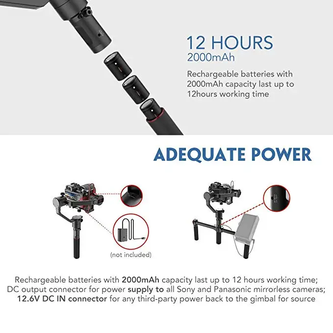 Moza Aircross ручной бесщеточный карданный Стабилизатор Steadycam Для беззеркальных камер sony a6300 Pana GH5 Canon EOS Pk ZhiyunCrane