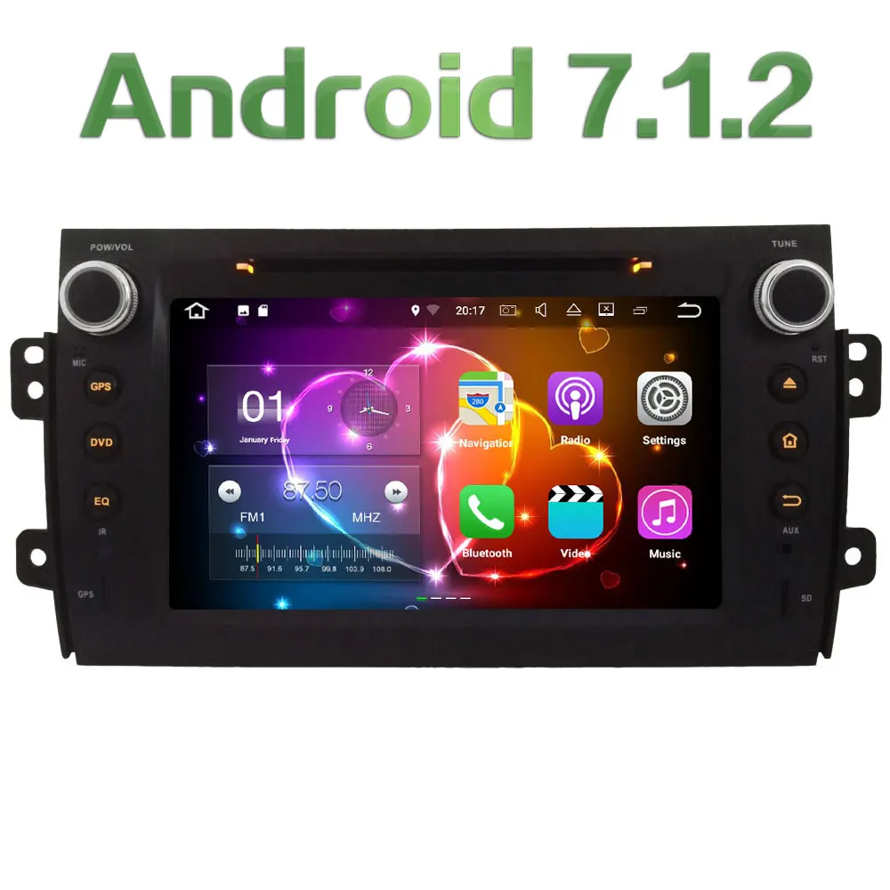 2GB RAM 4G Wifi 8 Android 7 1 2 SWC DAB RDS Car DVD Multimedia Player
