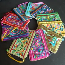 Уникальные Вышитые Малый молния подарок ювелирных изделий мешок колокола китайский стиль Атлас держатель для карт для монет мешок кошелек женский мешок упаковка