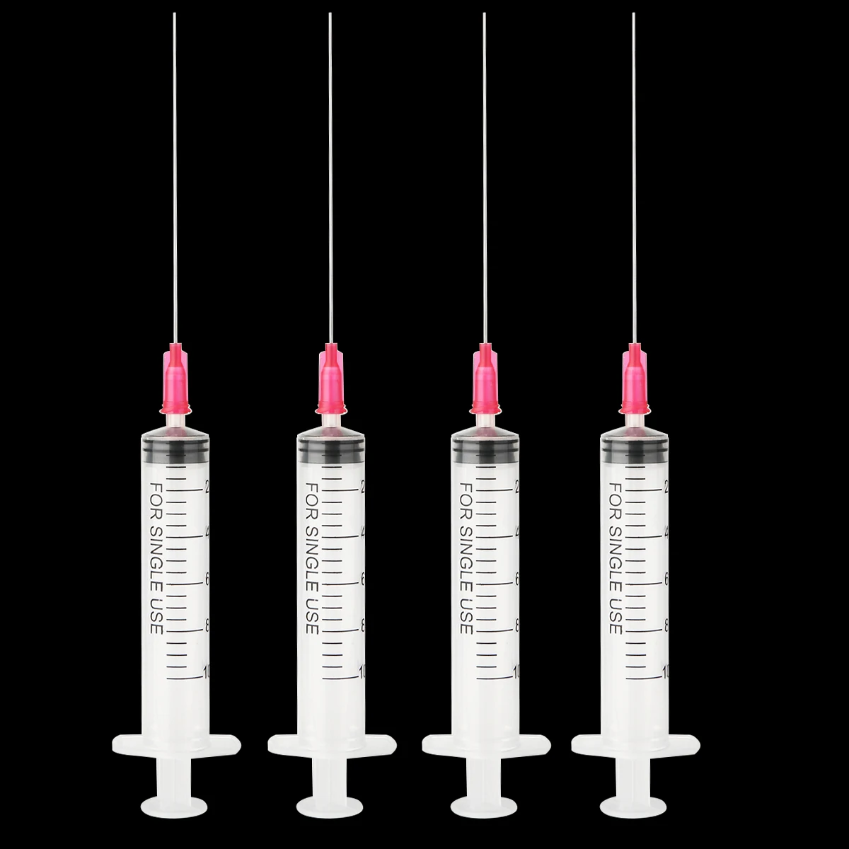 New 4pcs 10ml Transparent Syringe with 4pcs Blunt Needle for Home Office Refill Ink Cartridges and Ciss System