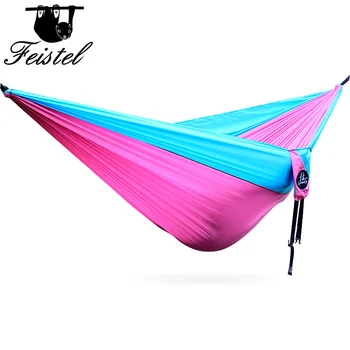 

300X200cm 260X140cm Portable Hammock Double Person Camping Survival garden hunting Leisure travel furniture Parachute Hammocks