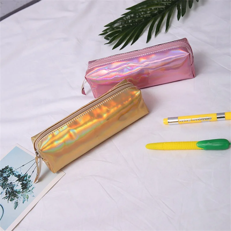 Качественный полиуретановый переливающийся лазерный карандаш школьные принадлежности канцелярские принадлежности Подарочный чехол для карандашей школьный чехол для карандашей Школьные Инструменты