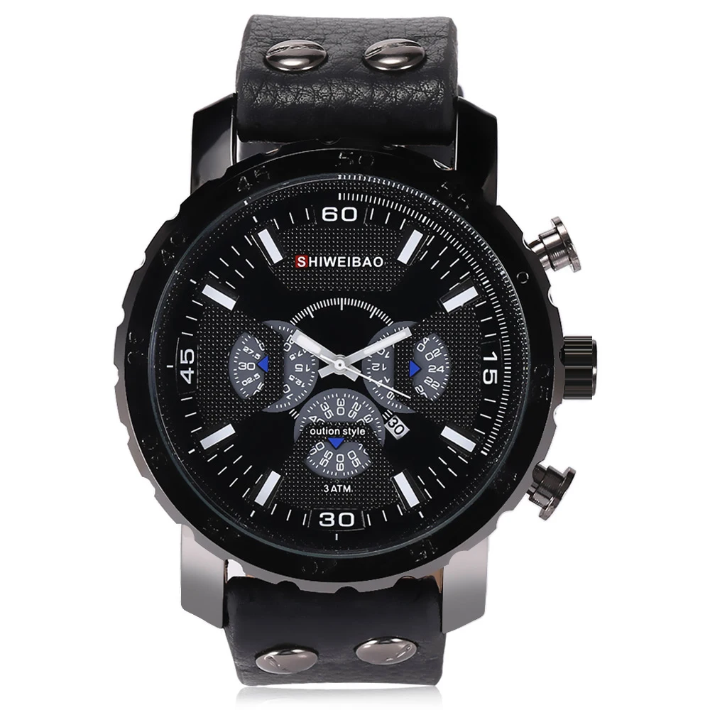dz watch for men cool big case black case quartz wrist mens watches free shipping] (7)