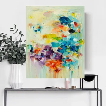 

Handmade thick knife abstract oil painting Color patches Abstract on Canvas Painting Picture Decor Oil Painting artwork
