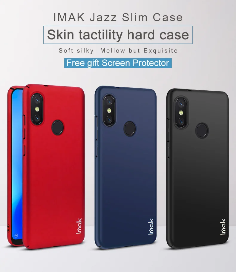 

Xiaomi Redmi 6 Pro Case IMAK Jazz Slim Hard Plastic PC Back Cover Case For Xiaomi Redmi 6 Pro Phone Cases Gift Screen Protector