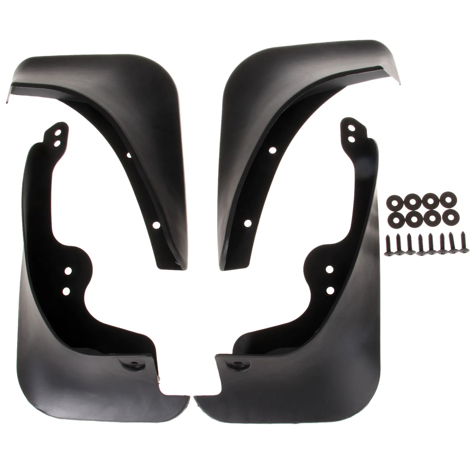 

Yetaha 4Pcs Front Rear Mudguards For Toyota Yaris 4 Dr Sedan Saloon Vios 2007-2013 Mudflaps Splash Guards Fender With Screws