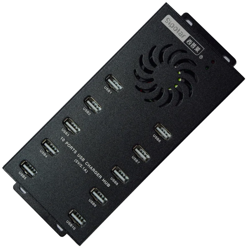 Metal USB Hub Industrial 10 Port USB 2.0 High Powerin USB Hubs from