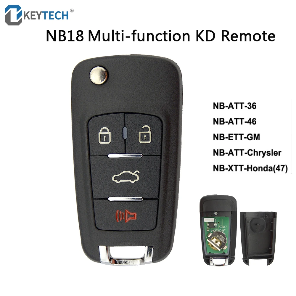 

OkeyTech NB18 Universal Multi-functional Remote Control Car Key for KD900 KD900+ URG200 KEYDIY NB18 5 Functions Chips In One Key