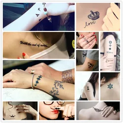 Creative Queen Crown Design Tattoo Stickers Template Waterproof Fake Body Art Arm Henna Tattoo Paste Hg58 Tattoo Design Templates Tattoo Templatebody Templates Aliexpress