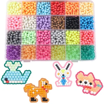 Zhenwei 24 Colors 3600Pcs Water Beadbond Aquabea Beads Full