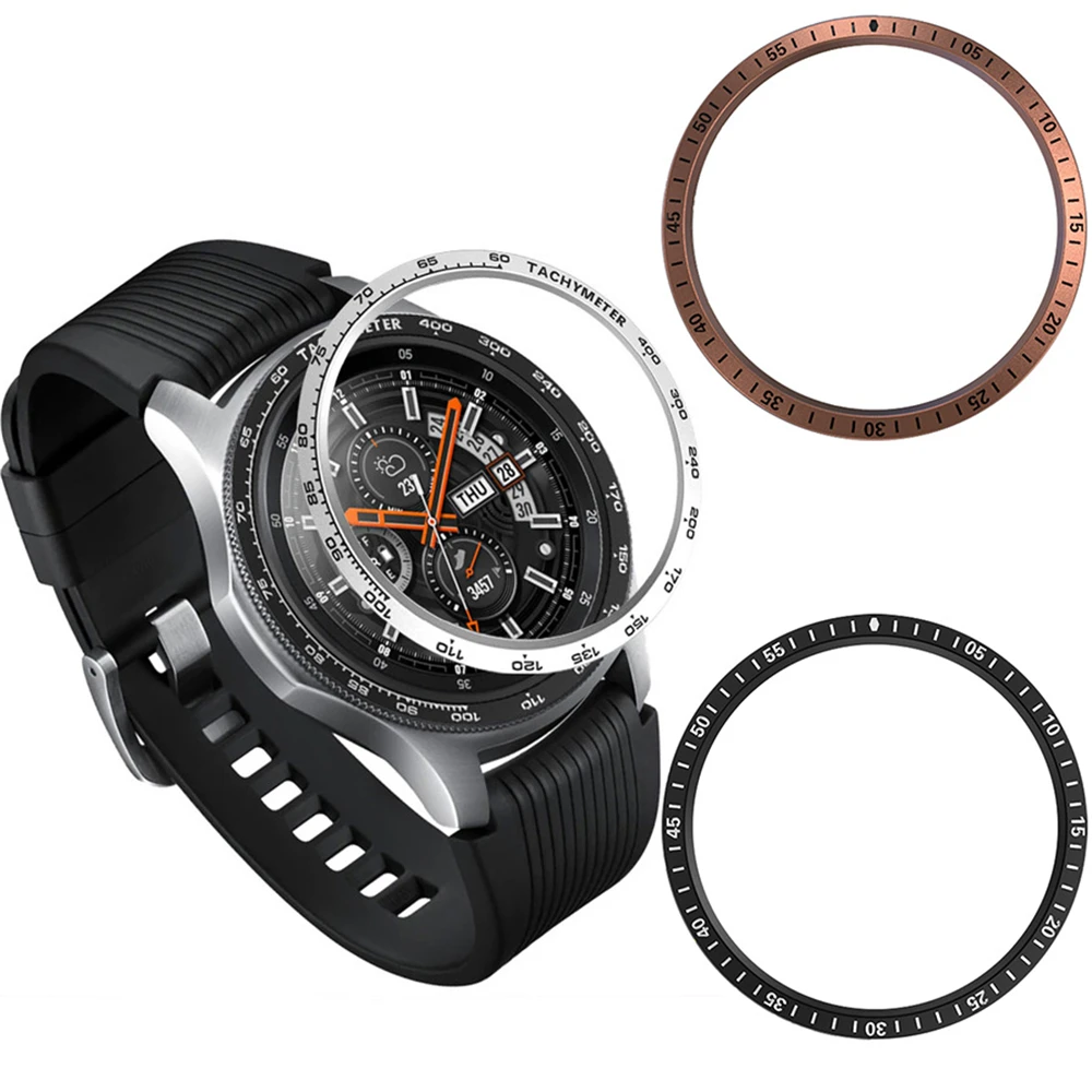 

Metal Bezel Cover Protector Ring Frame Dial Adhesive Case For Samsung Gear S3 S4 Galaxy Watch 46mm 42mm Anti Scratch