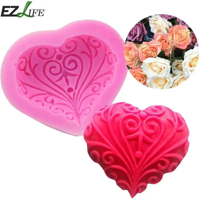 Love Heart Shape Silicone Mold Fondant Moulds DIY Cake Decoration Tools