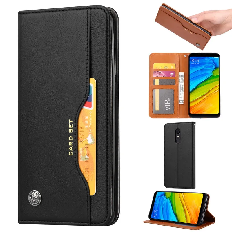 

Real Leather Flip Case For Xiaomi Redmi Note 5 5Pro Kickstand Wallet Card Holder Cover Bag For Redmi Note5 Pro Pouch Purse Shell