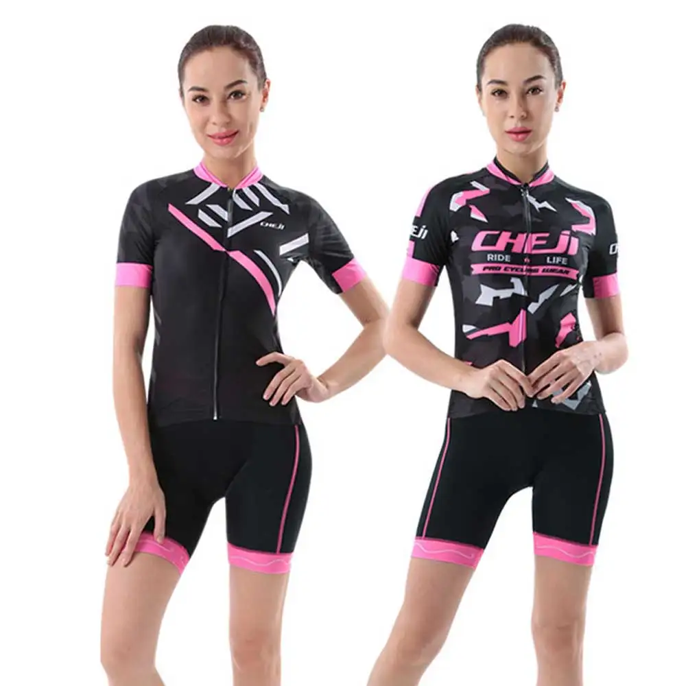 Racing font b Bicycle b font font b Jersey b font Set Women Reflective CHEJI font