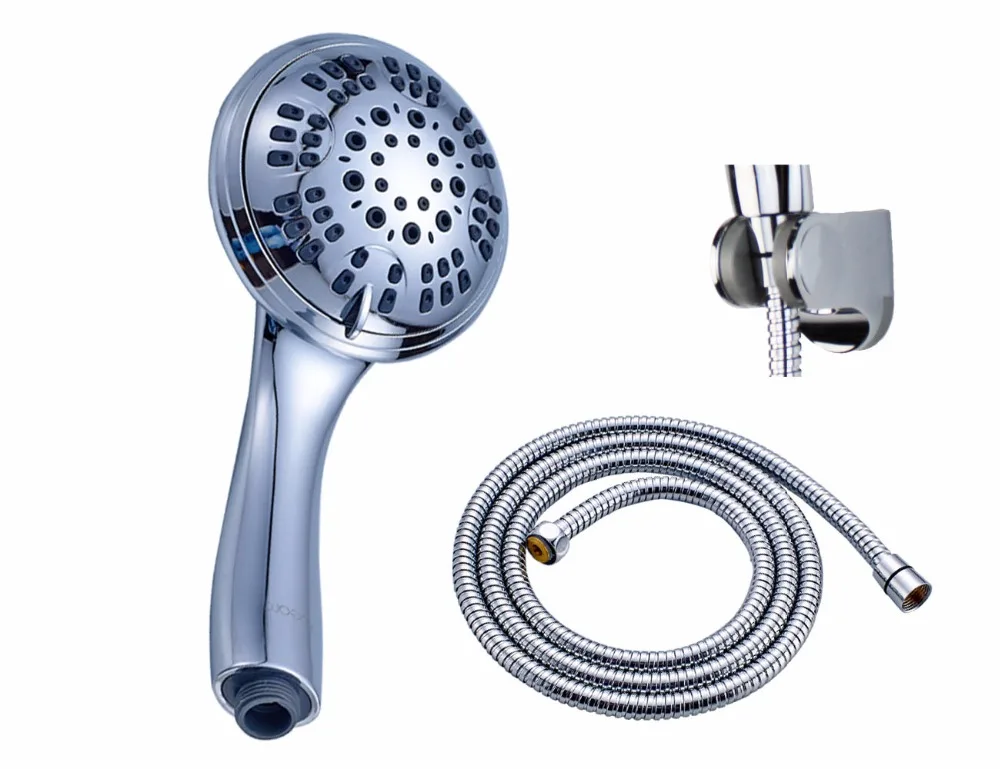 

Xogolo Handheld Shower Head 6 Setting Model with SUS304 Shower Hose, High Pressure, Polished Chrome