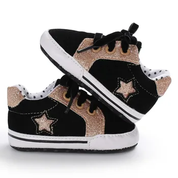 

Baby Boys Girls Stitching Shoes Stars Love Heart Print Soft Sole Anti-slip Shoes Sneakers Casual Shoes