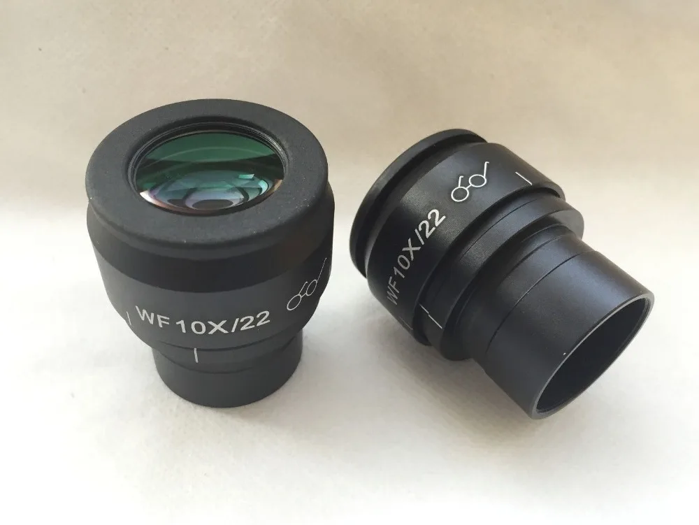 2 pcs Diopter adjustable WF10X /22 Eyepiece For Compound Microscope