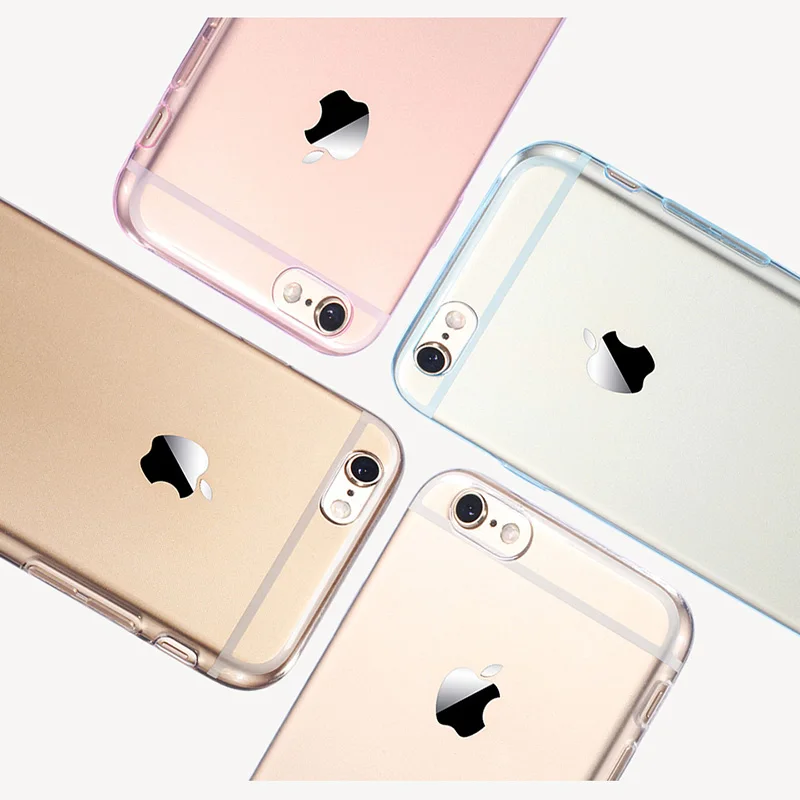 1 шт. Прозрачный чехол для iPhone 5 5S SE 6 6S 7 Plus мягкий силикагель ТПУ силиконовый