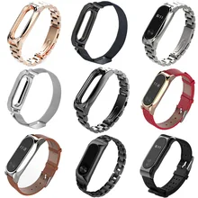 Спортивный ремешок для часов Xiao mi Band 2 из нержавеющей стали, сменный ремешок для смарт-часов Xiaomi mi Band 3